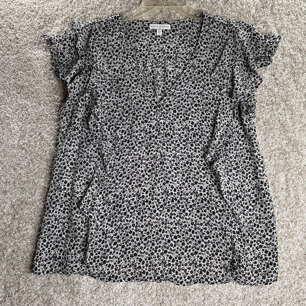 Maison‎ D' Amelie Top Blouse Women's Size Large